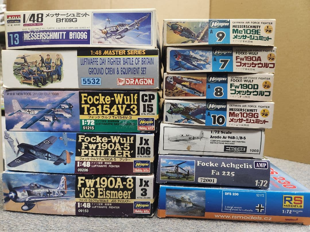 1/48、1/72 ドイツ軍用機プラモデル 12個セット - メルカリ