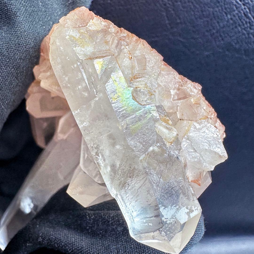 爆アレ❗️オーラ皮膜☆レインボー☆可愛い♡超綺麗ヒマラヤクラスター天然石A1525