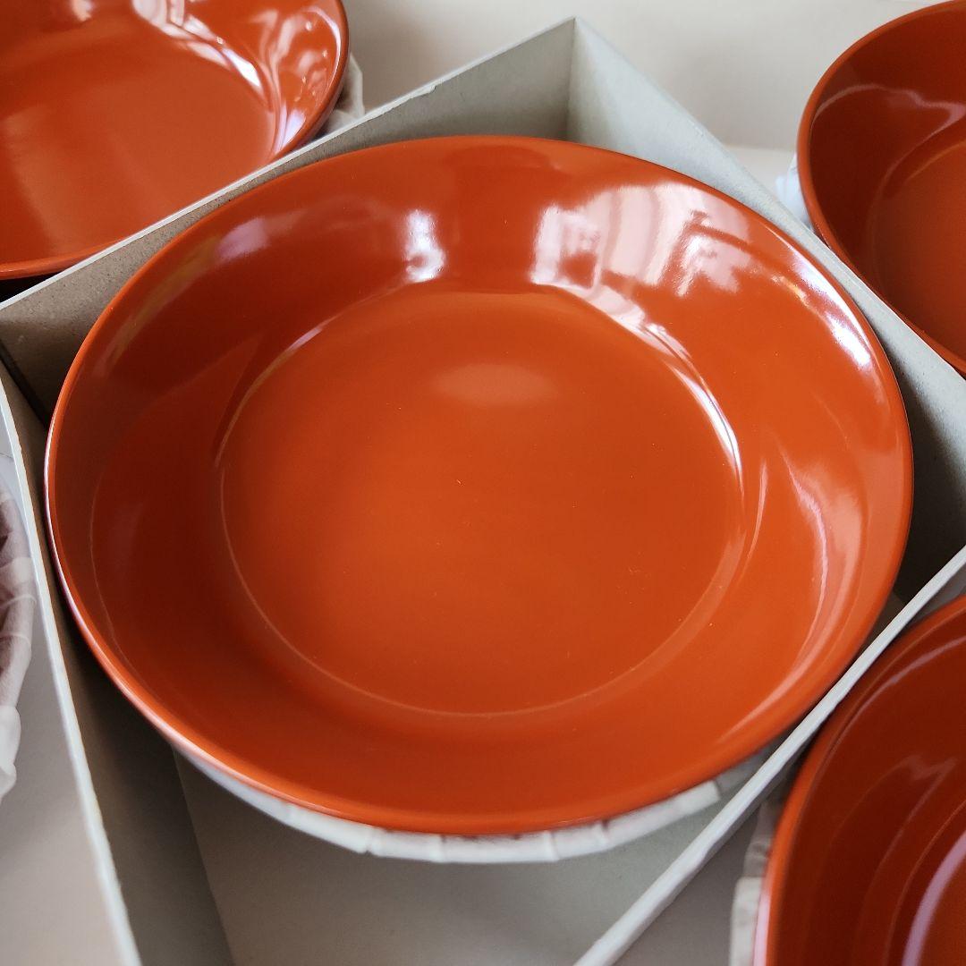 【新品未使用】名店うるし工房 石本玉水 朱漆銘々皿 10枚セット