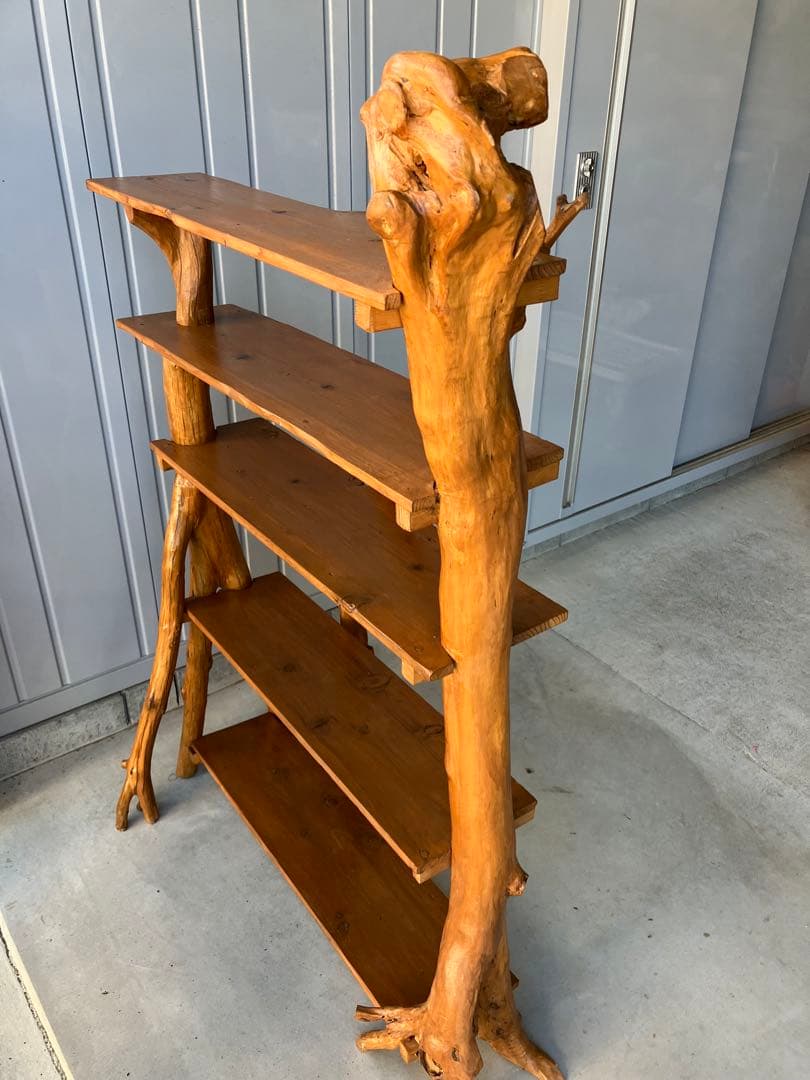 流木本棚５段ハンドメイド