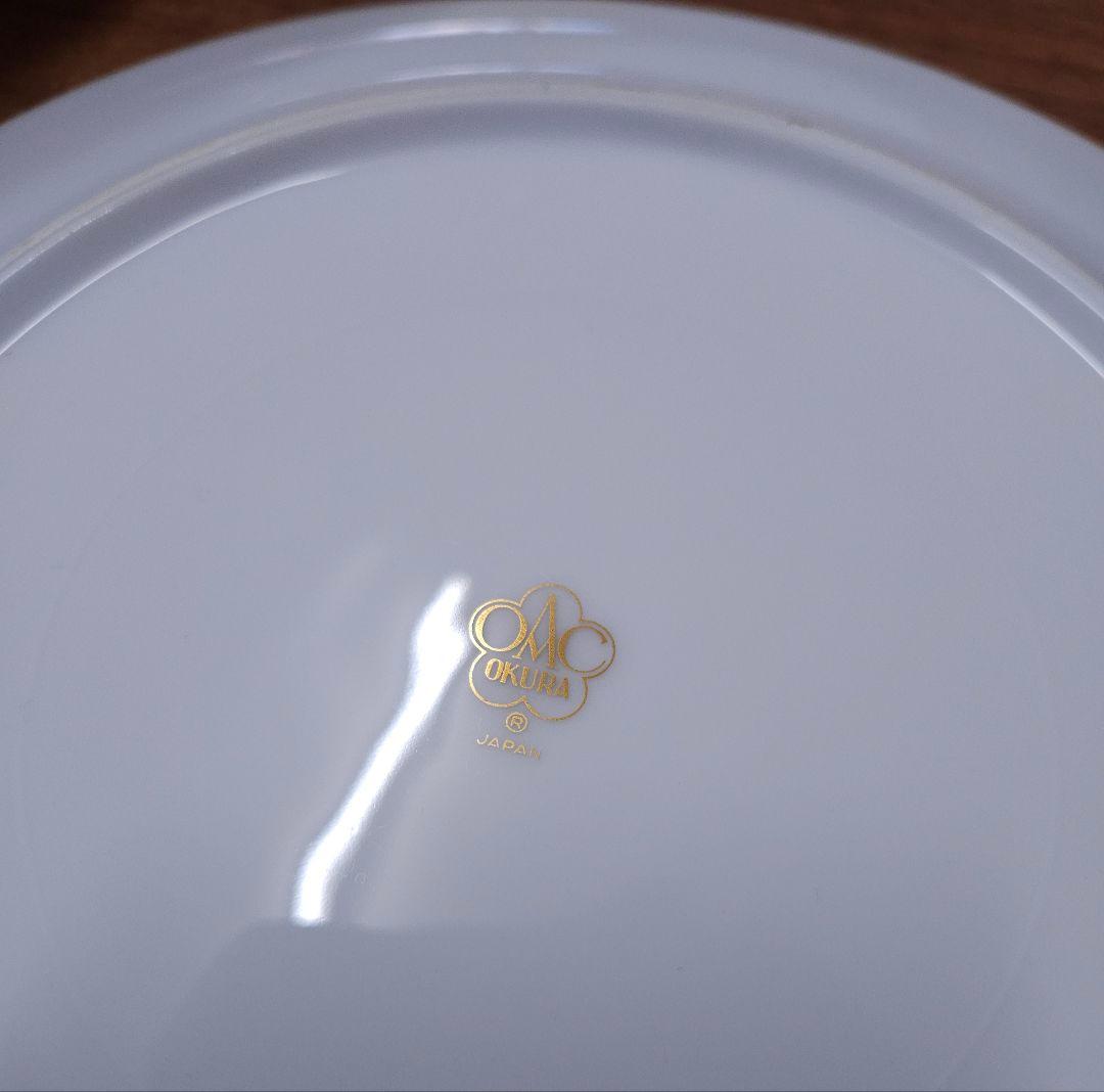 美品☆大倉陶園 OKURA 片葉金蝕 プレート 6枚セット