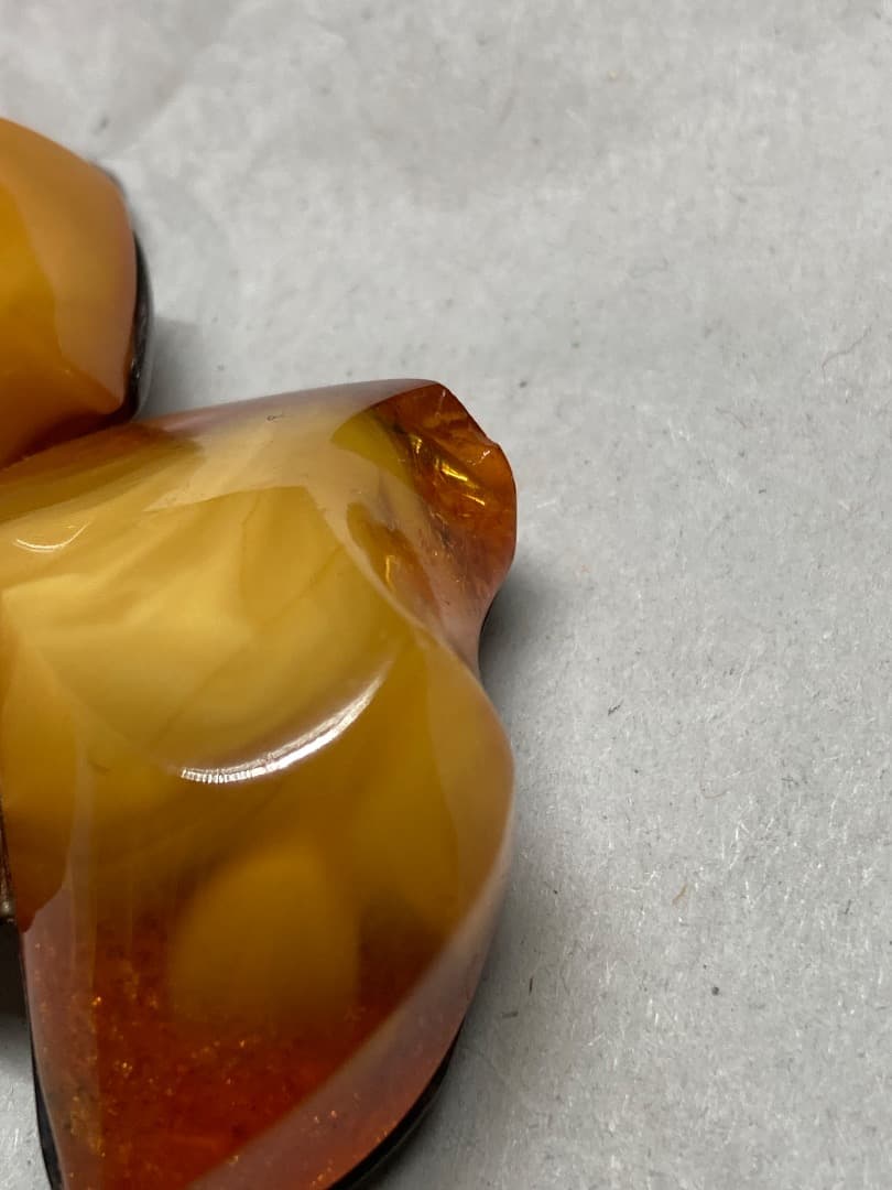 刻印 大型 ロイヤルアンバー デザイン ペンダント トップ