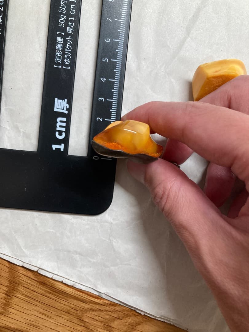 刻印 大型 ロイヤルアンバー デザイン ペンダント トップ