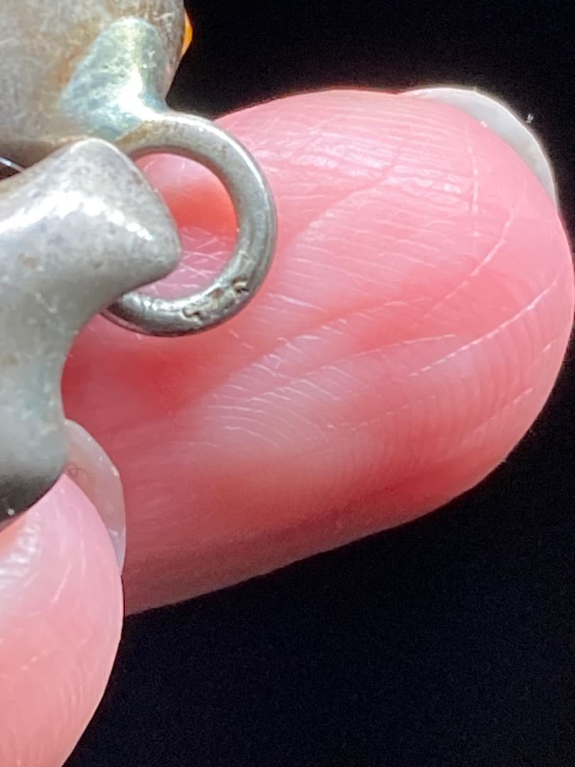 刻印 大型 ロイヤルアンバー デザイン ペンダント トップ