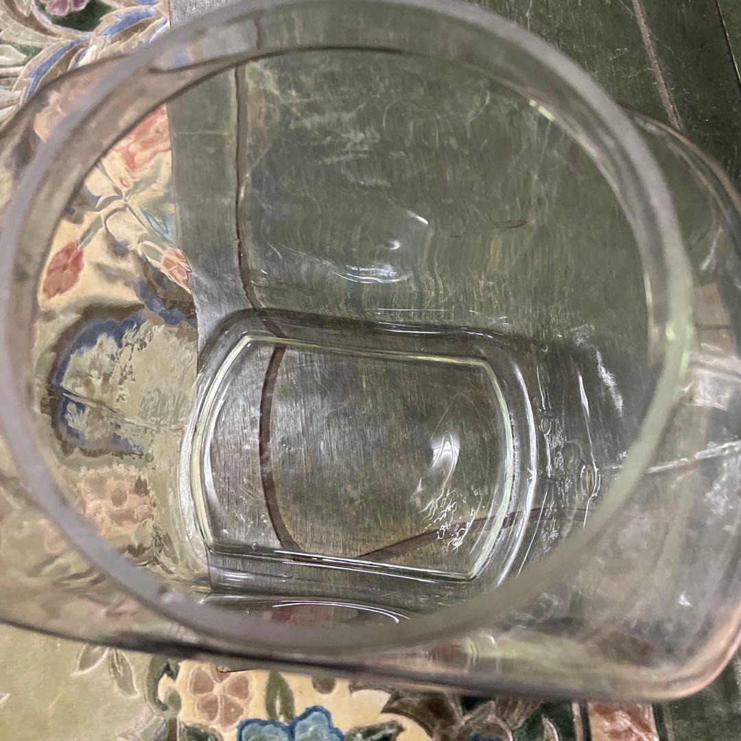 昭和古ガラス瓶　駄菓子屋さんのお菓子入れ　昭和初期使用されたガラス容器