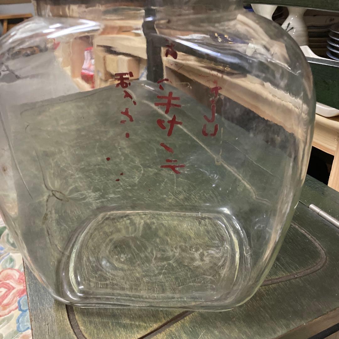 昭和古ガラス瓶　駄菓子屋さんのお菓子入れ　昭和初期使用されたガラス容器