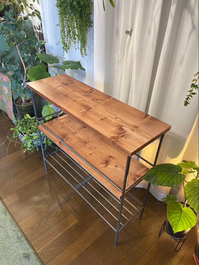 送料込）アイアン家具　アイアンシェルフ 男前　モダン　インダストリアル　無骨