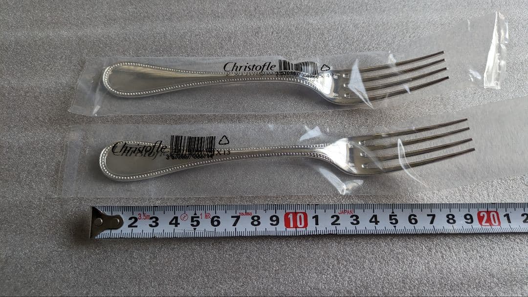 クリストフル　スタンダードディナーフォーク　パール　2本セット