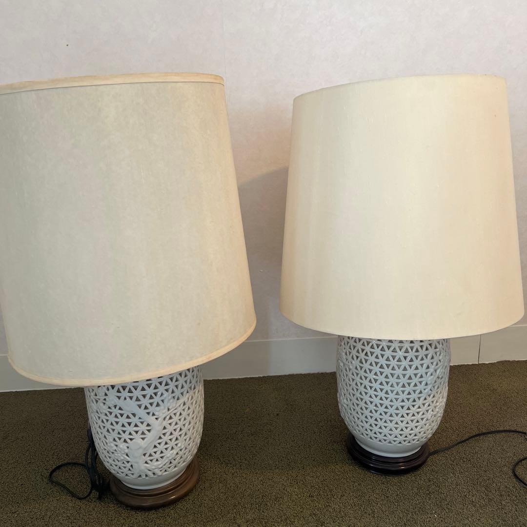 アンティークランプ　陶器　１つ