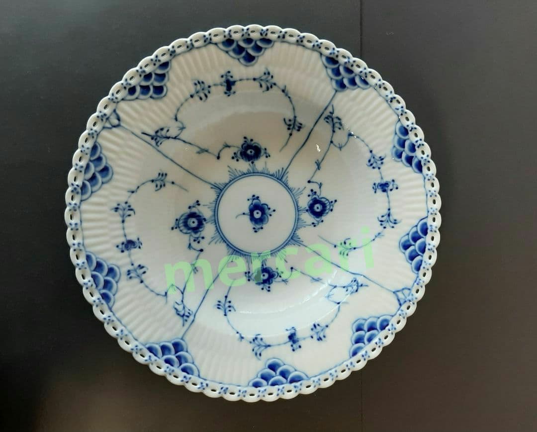 ⑤ロイヤルコペンハーゲン ブルーフルーテッド フルレース 23cm 2枚セット