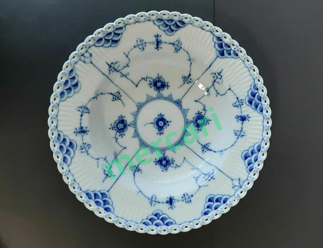 ⑤ロイヤルコペンハーゲン ブルーフルーテッド フルレース 23cm 2枚セット