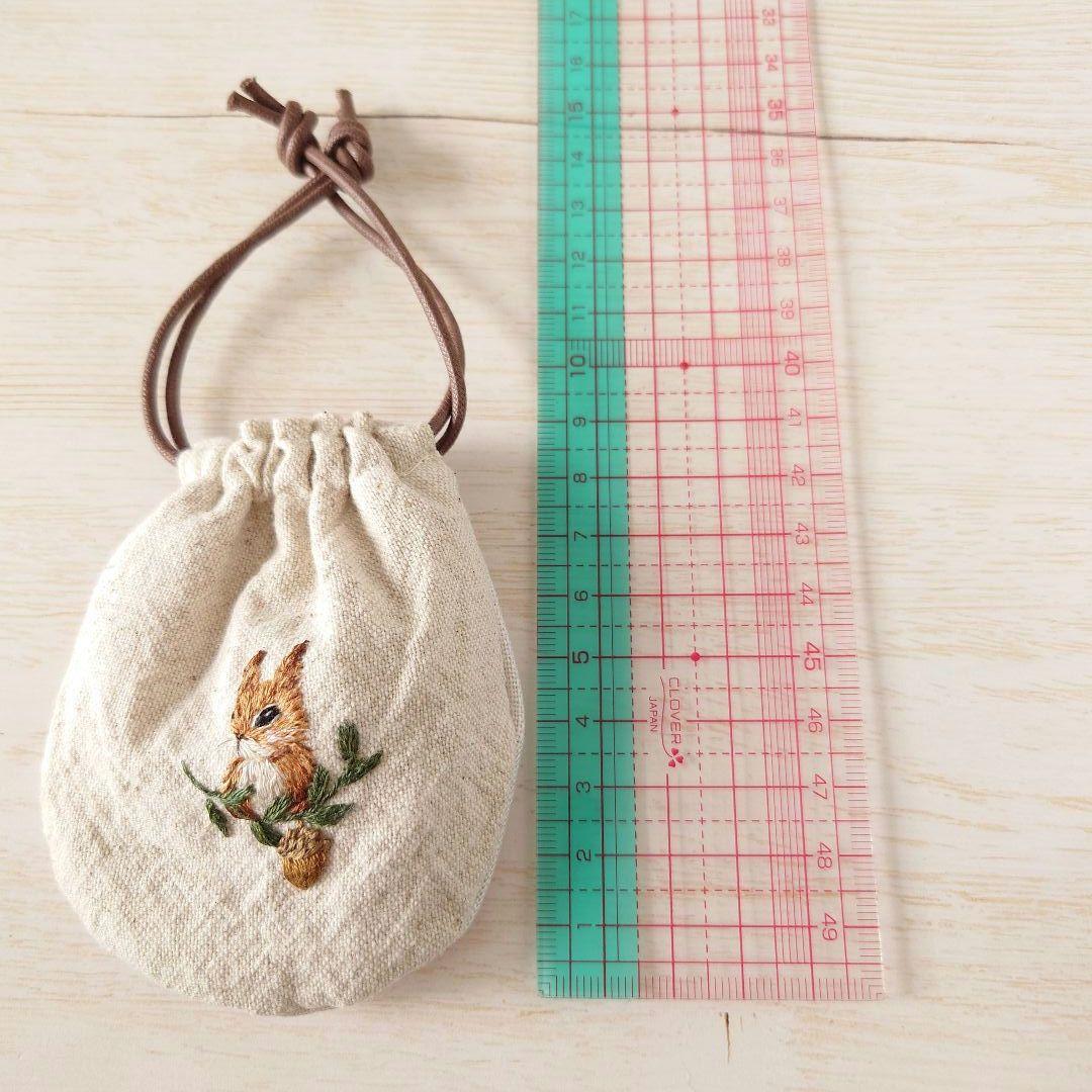 ちっちゃな巾着サシェ/詰替えタイプ【りすくんとどんぐり】