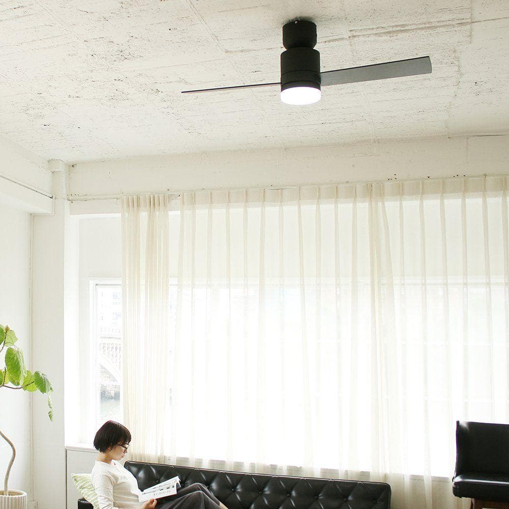 JAVALO ELF LEDシーリングファン ブラックリモコン付 6畳～8畳