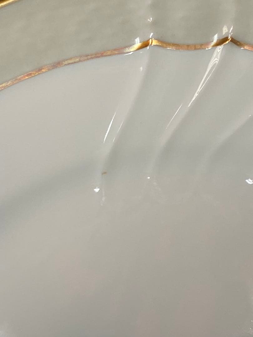 リチャードジノリベッキオグレース 皿 3枚セット 金縁 波型デザイン