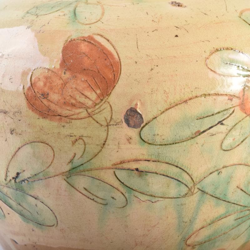 中国 唐三彩 花文 蓋壷 蓋物 C 6967 - メルカリ