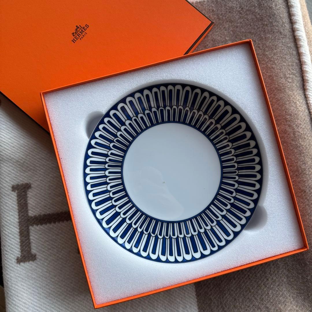 エルメス　ブルー　ダイユール　プレート　新品未使用