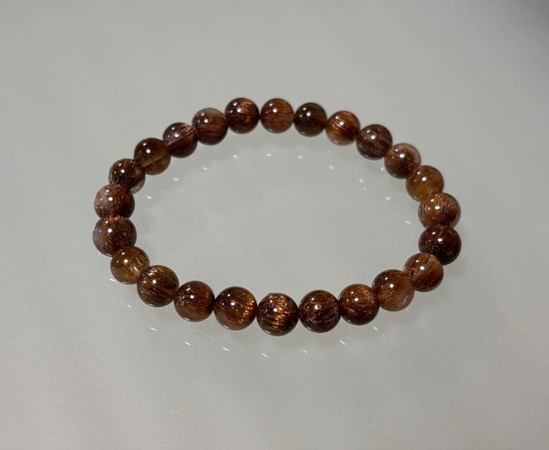 ゴールドキャッツアイルチル　ブレスレット⑤ （鑑別書付き）