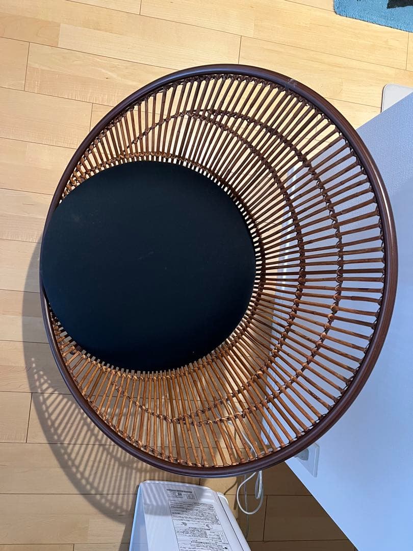 美品　1脚　ラタンチェア　ラウンジチェア　ラタン家具　アンティーク