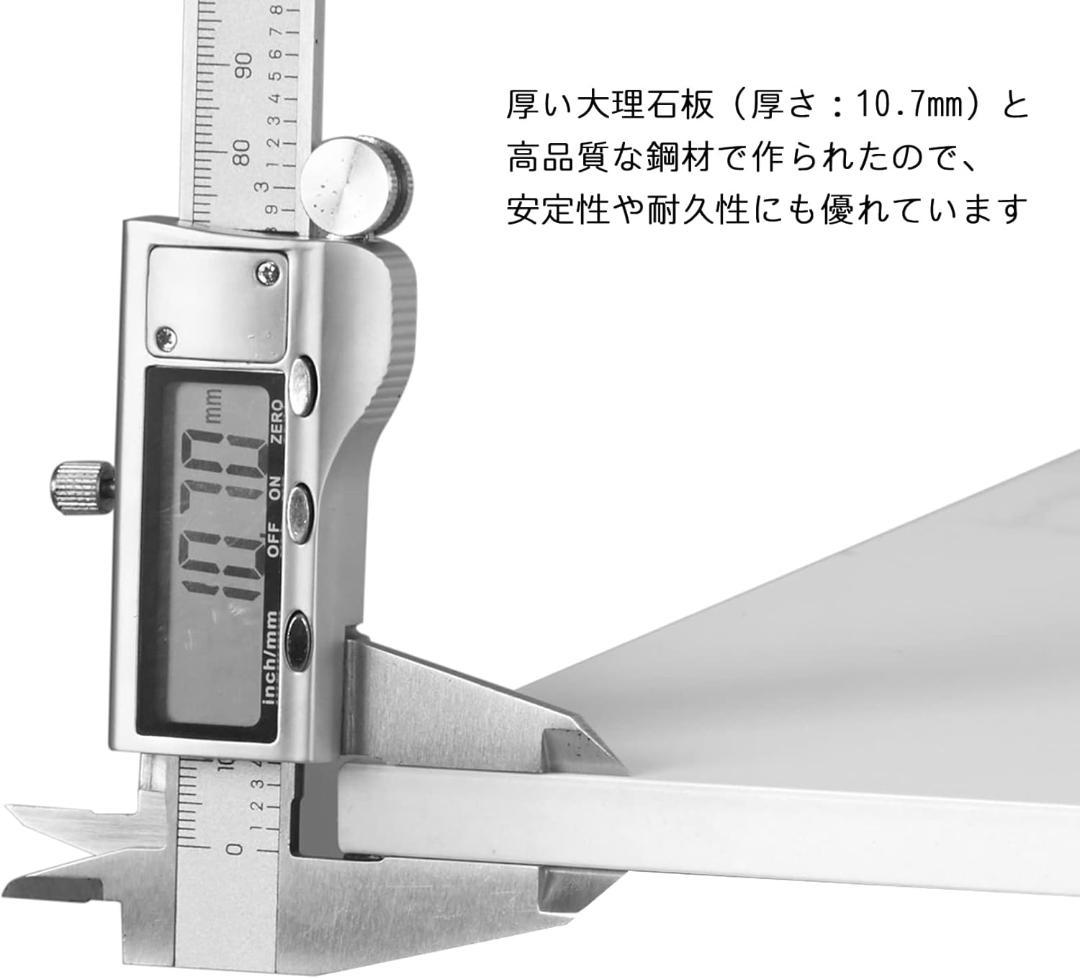 Wisfor コンソールテーブル スリム 半円テーブル セラミック ホワイト