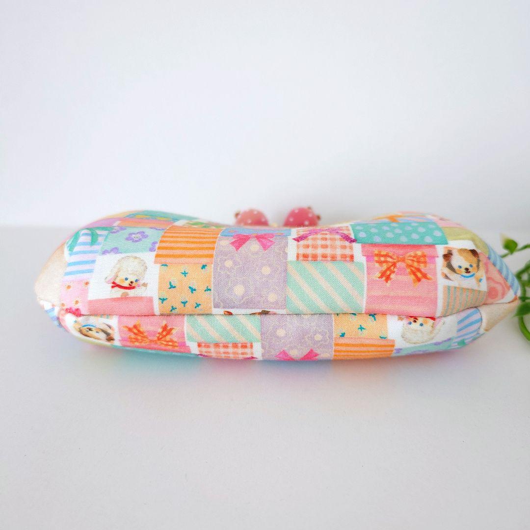 うさこ〜 ハンドメイド ユキエモン がま口ポーチ 3点 ✿パズル ピンク