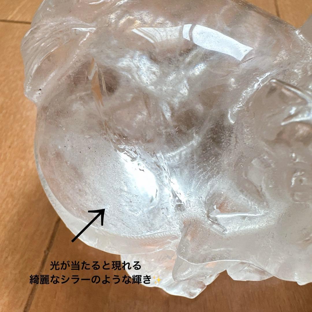クリアクォーツ　水晶龍亀　ロングイ　天然石