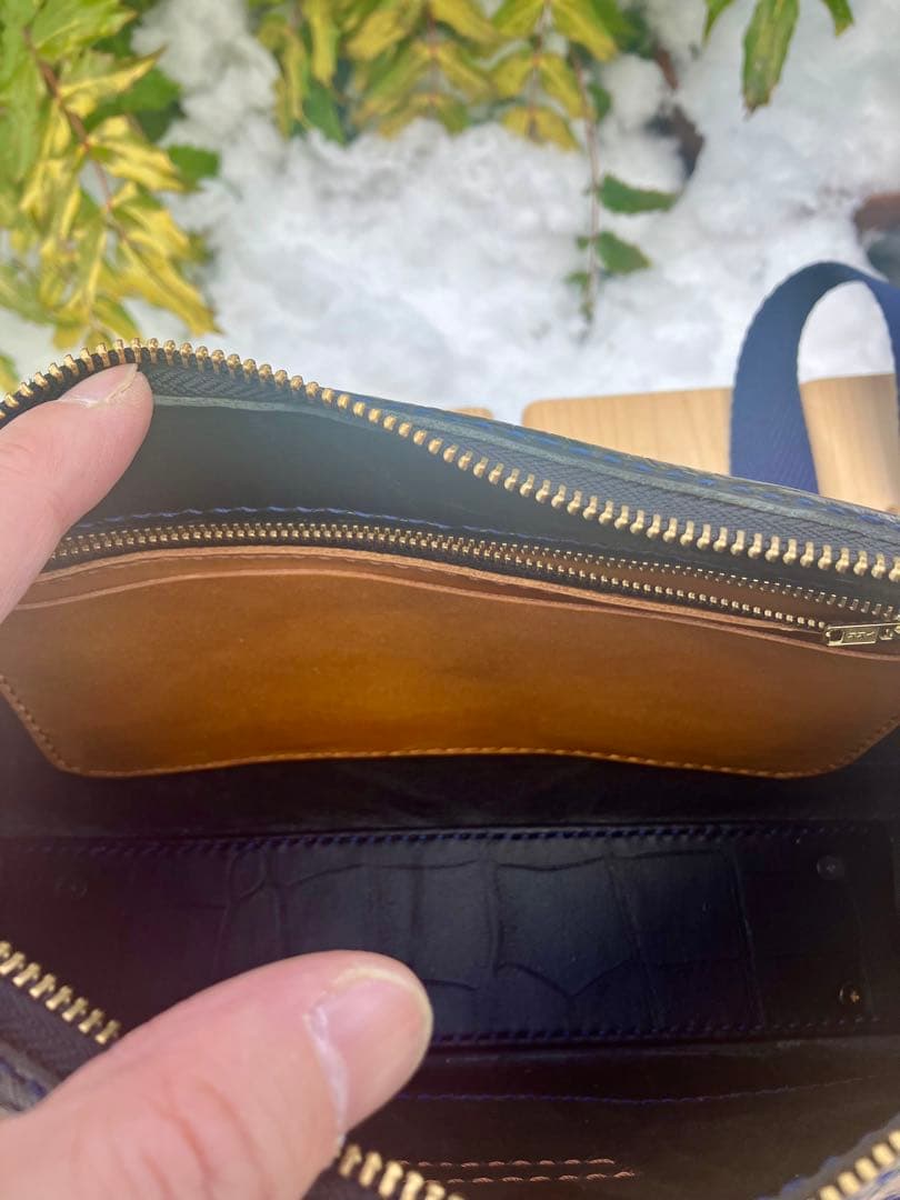 イタリアンレザー　本革　ショルダーバッグ　鞄　レザークラフト