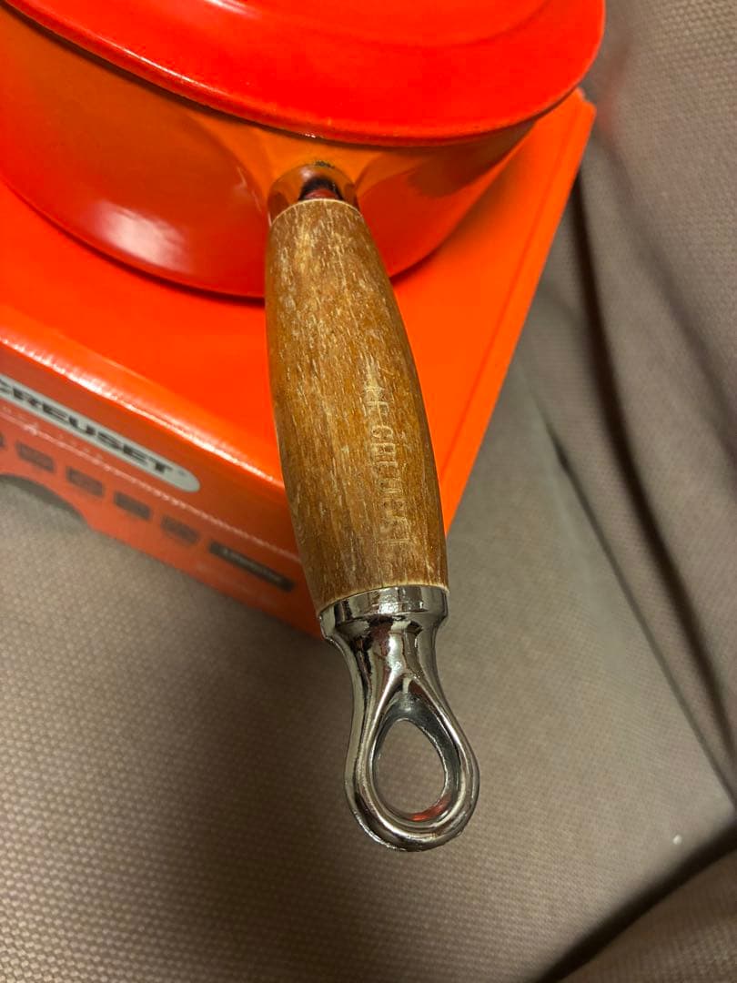 希少　ルクルーゼ 片手鍋20cm 木製ハンドル　ビンテージ