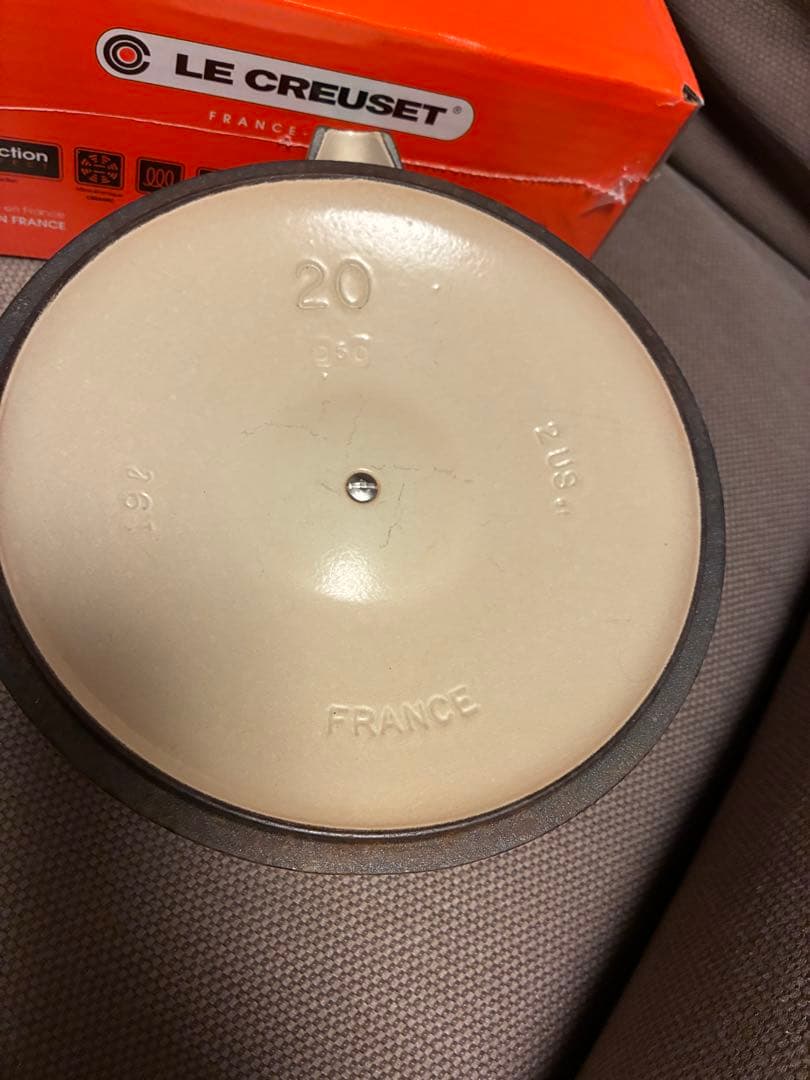 希少　ルクルーゼ 片手鍋20cm 木製ハンドル　ビンテージ