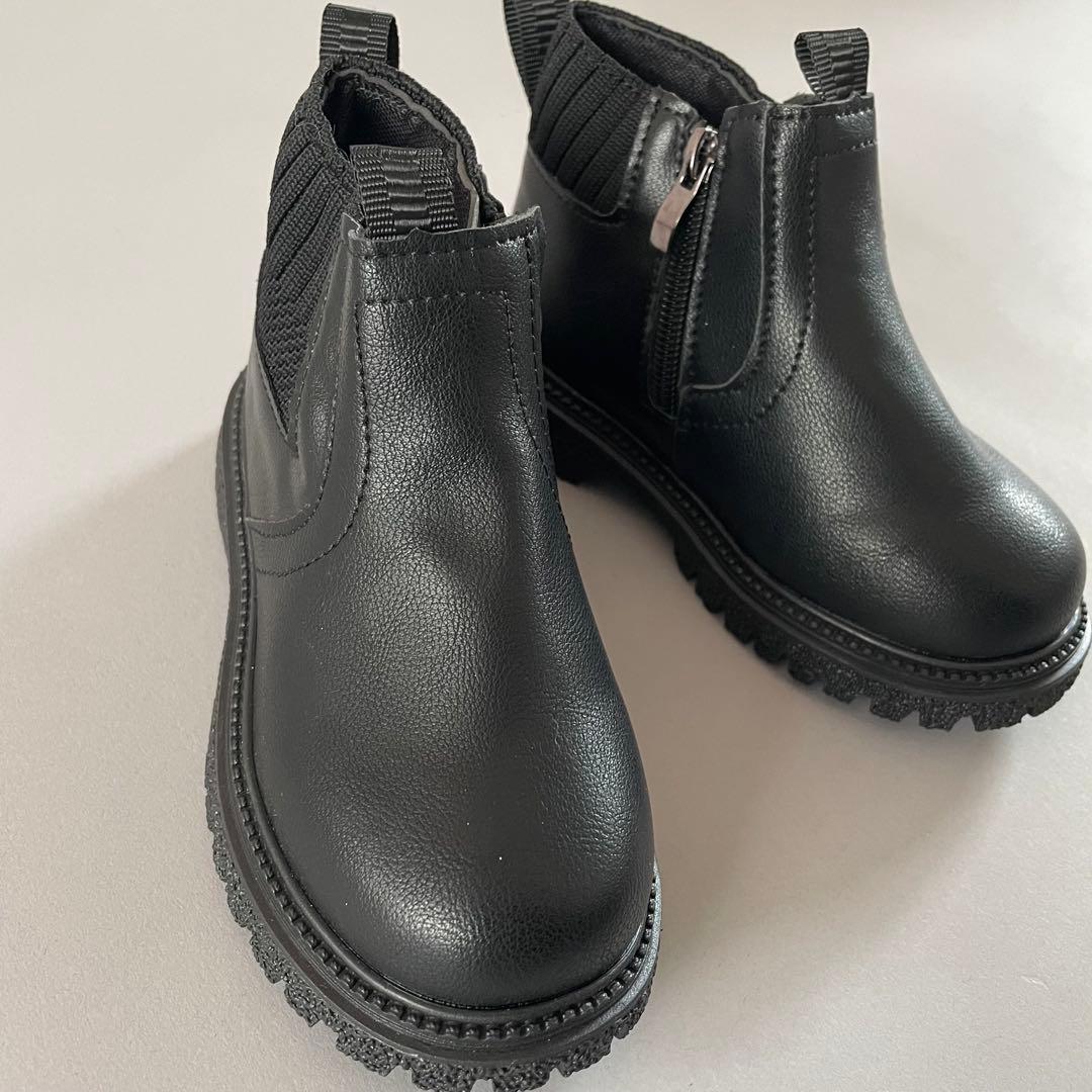 七五三　3歳　男の子　正絹アンティークお着物セット　正絹マスタード被布　黒ブーツ