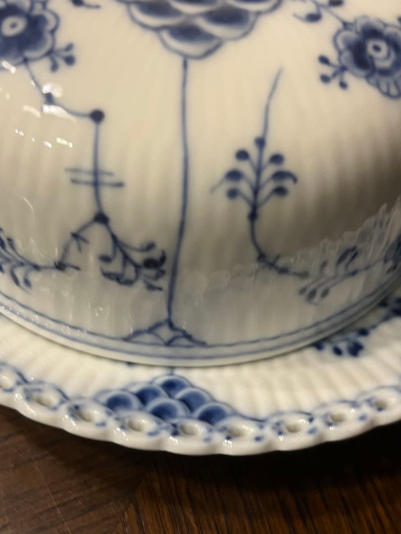 ロイヤルコペンハーゲン ハーフレース　ドーム型バターディッシュ　レア