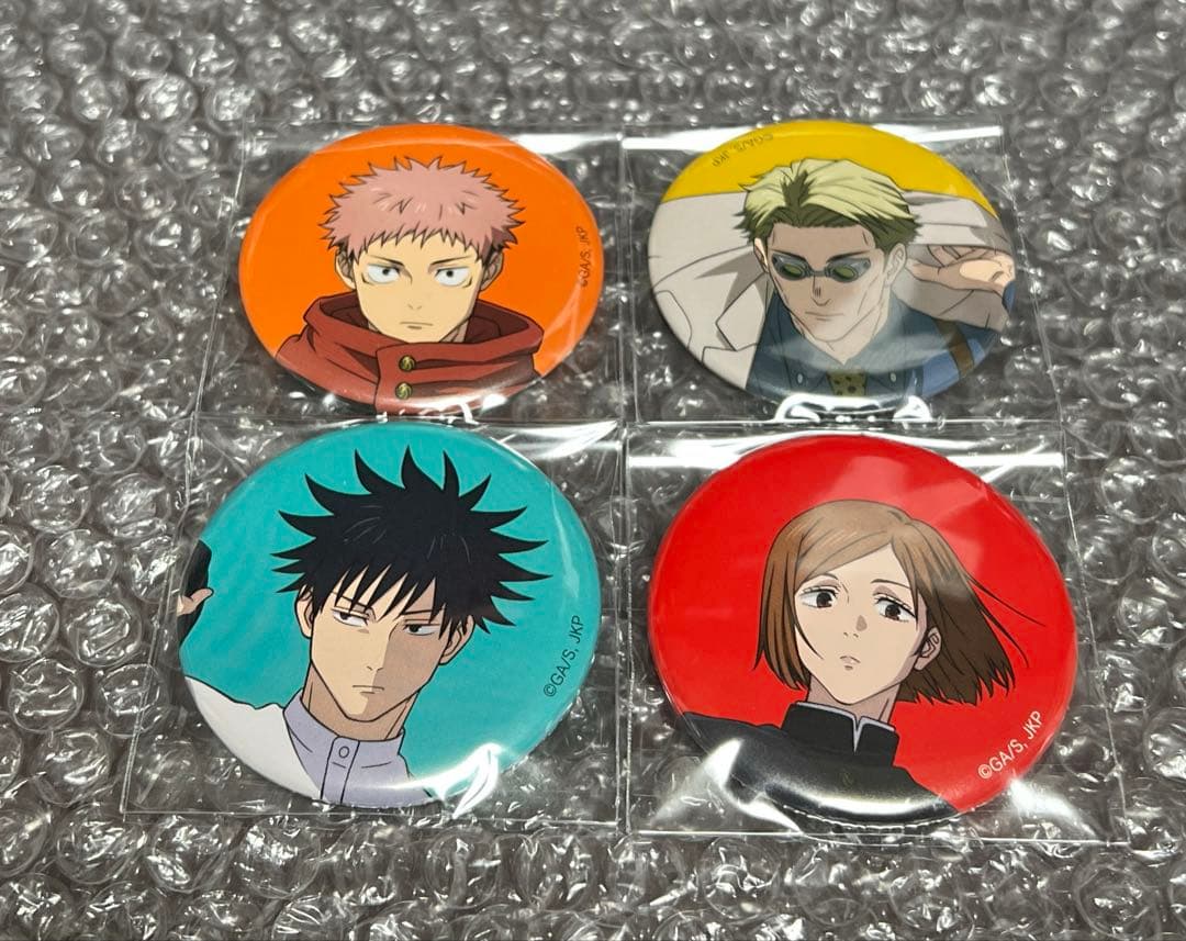 アニメーション呪術廻戦展 缶バッジセット 虎杖・伏黒・釘崎・七海