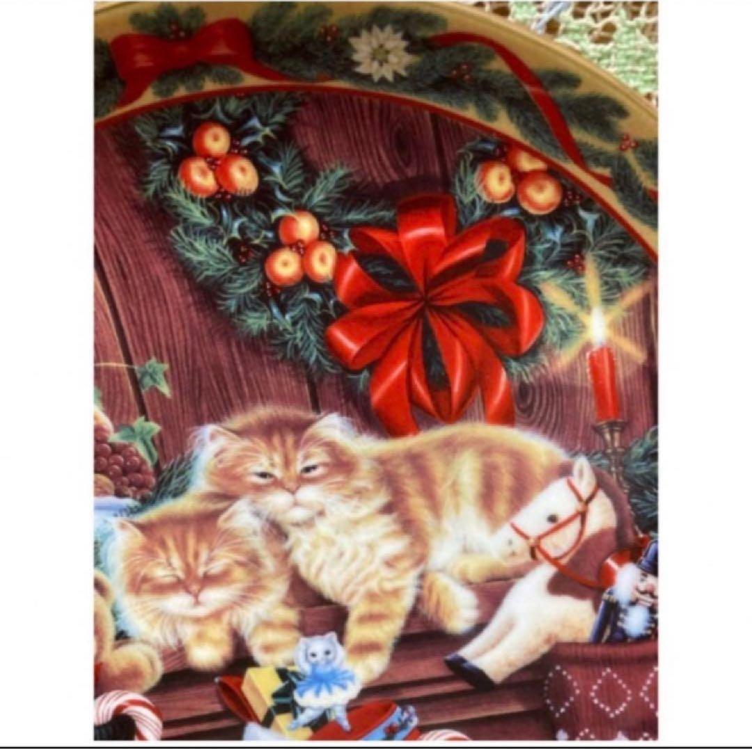 《証明書付》限定品No.付き【Cozy Kittens】猫　ネコXmas 飾り皿