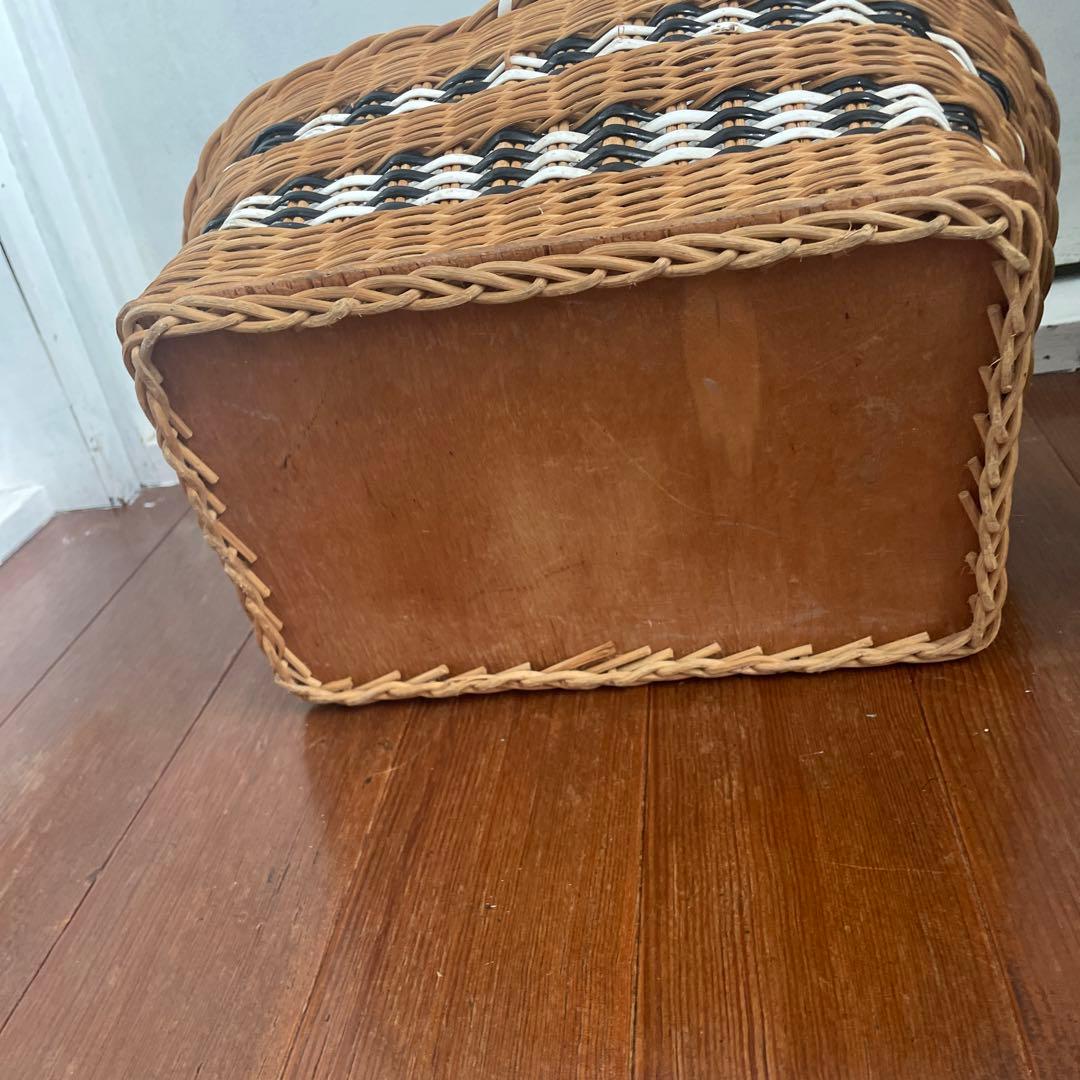 アンティーク　かご　バスケット　フランス　蚤の市　ブロカント