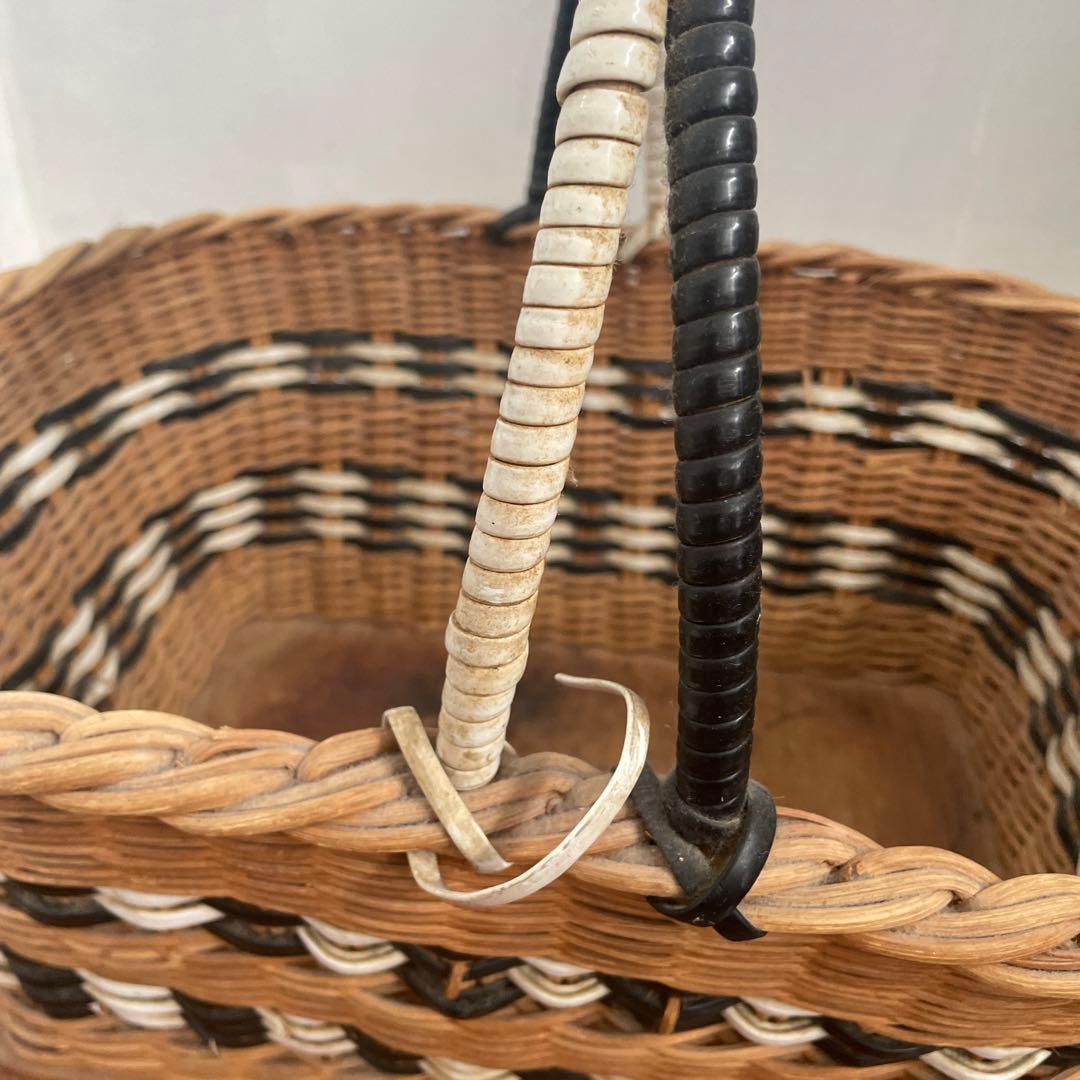 アンティーク　かご　バスケット　フランス　蚤の市　ブロカント