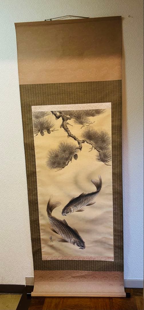 草風 水墨画 山水画 風景画 掛け軸 壁掛け飾り