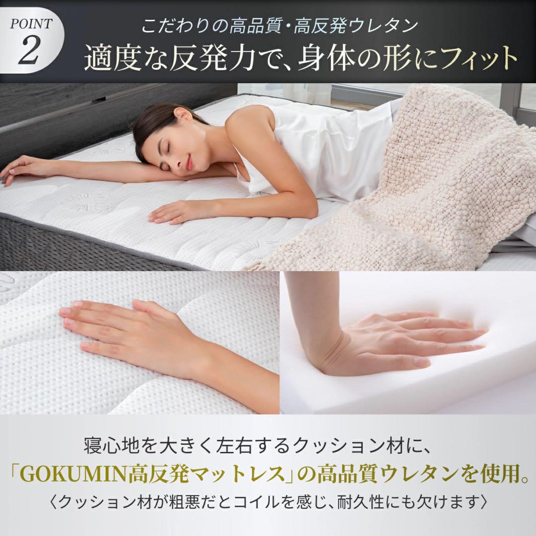 ごくみん GOKUMIN プレミアム スプリングマットレス 極厚 20cm