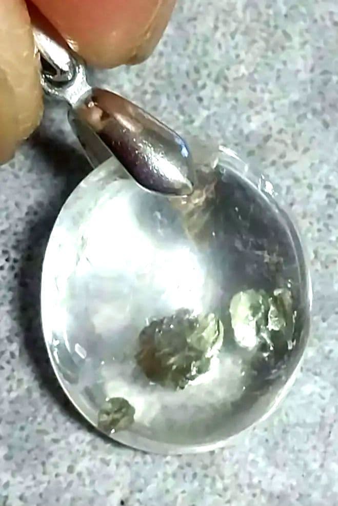 パイライト イン クオーツ silverペンダント