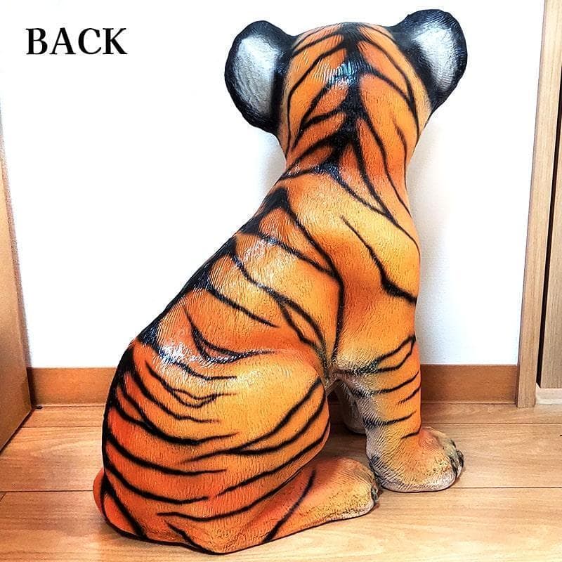 本物そっくりのトラ 置物 チャイルドタイガー オブジェ 子虎 ヴィンテージ 新品