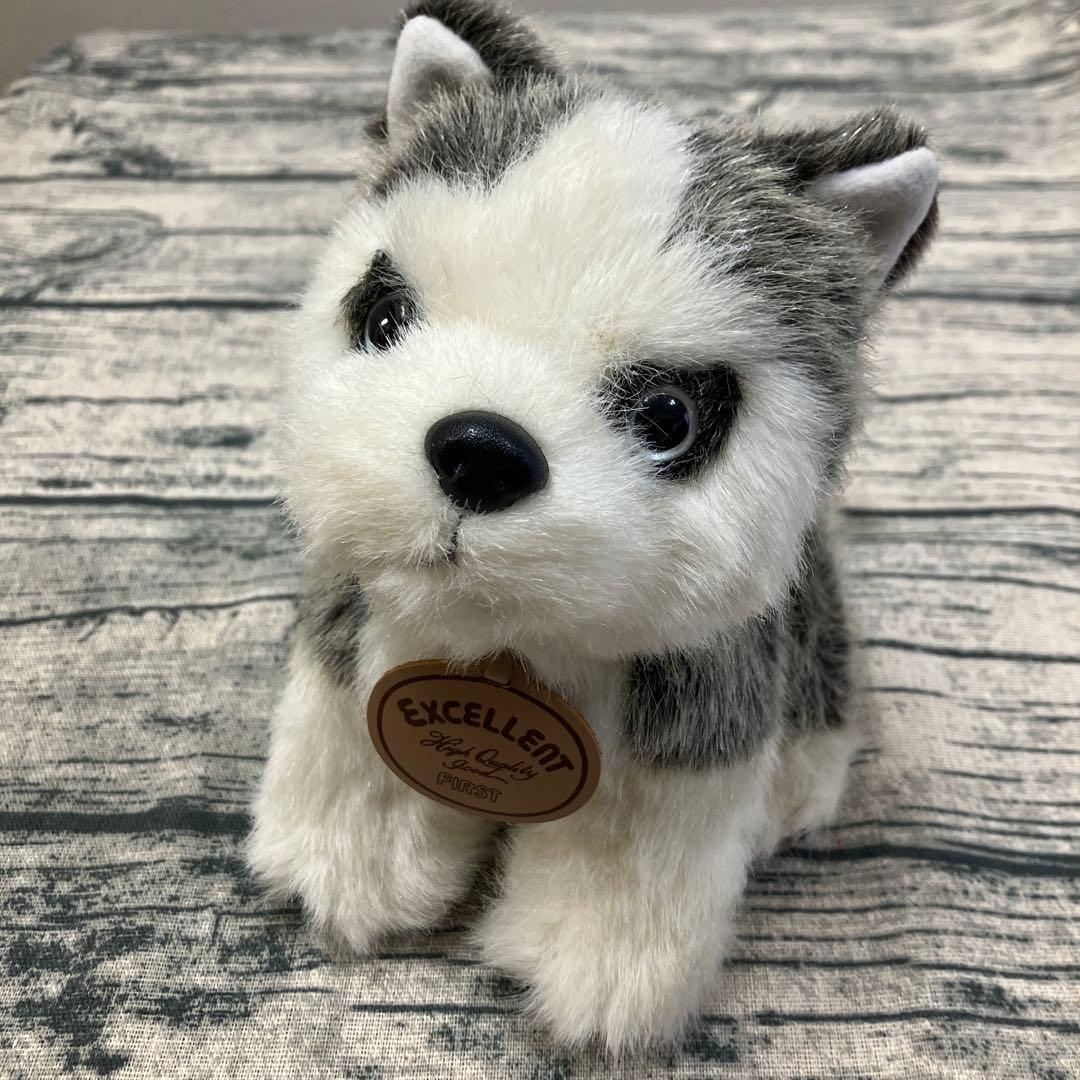 ファースト社 エクセレント ぬいぐるみ シベリアンハスキー 昭和レトロ