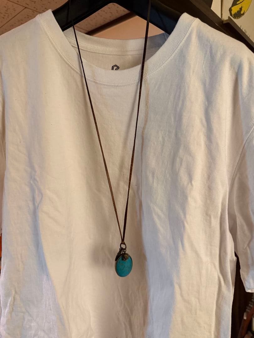 エム コーエン M cohen ターコイズペンダントレザーネックレス