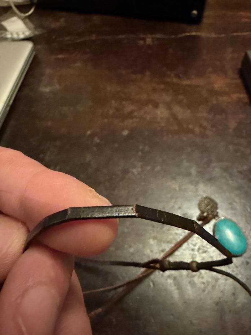 エム コーエン M cohen ターコイズペンダントレザーネックレス