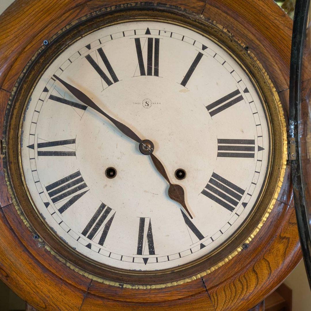 古時計　アンティーク掛時計　振り子時計　ゼンマイ時計