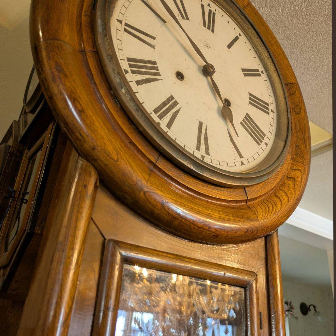 古時計　アンティーク掛時計　振り子時計　ゼンマイ時計