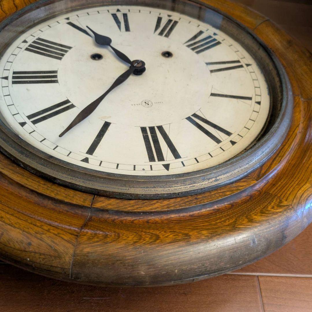 古時計　アンティーク掛時計　振り子時計　ゼンマイ時計