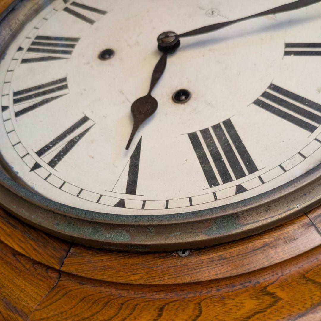 古時計　アンティーク掛時計　振り子時計　ゼンマイ時計