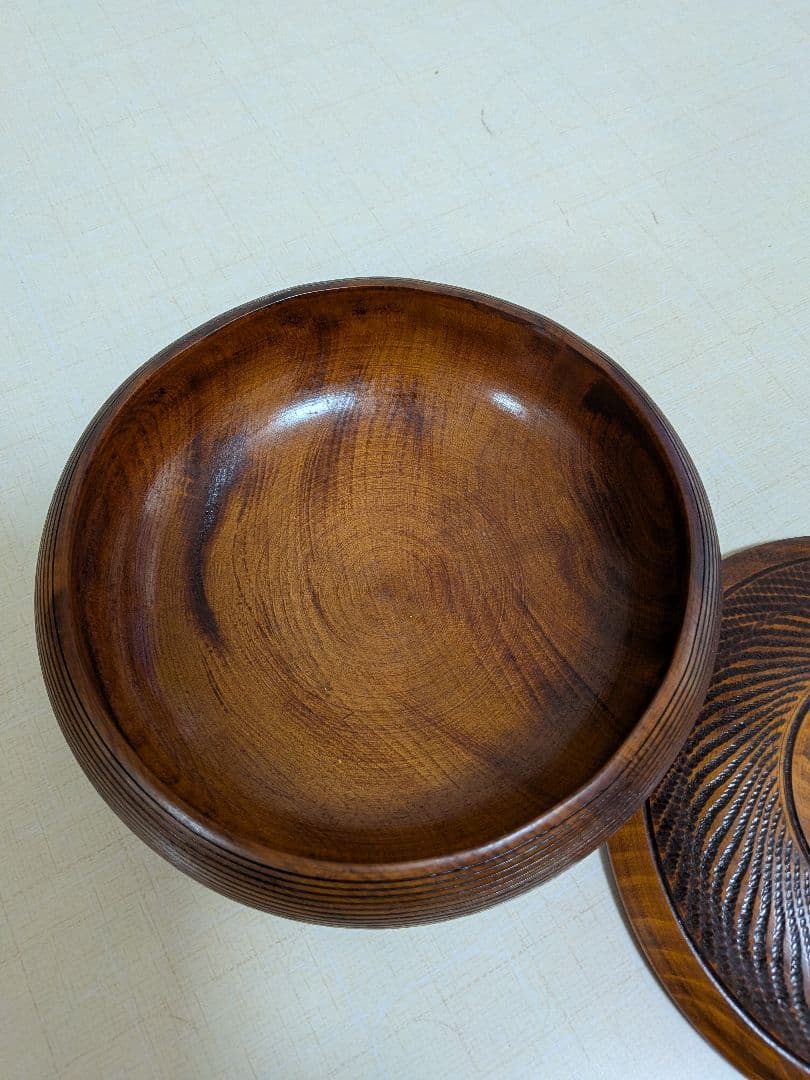 あすか菓子器6寸　ふき漆