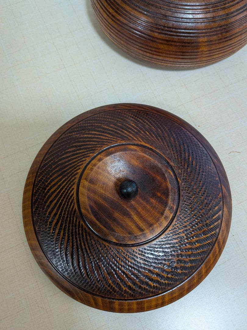 あすか菓子器6寸　ふき漆