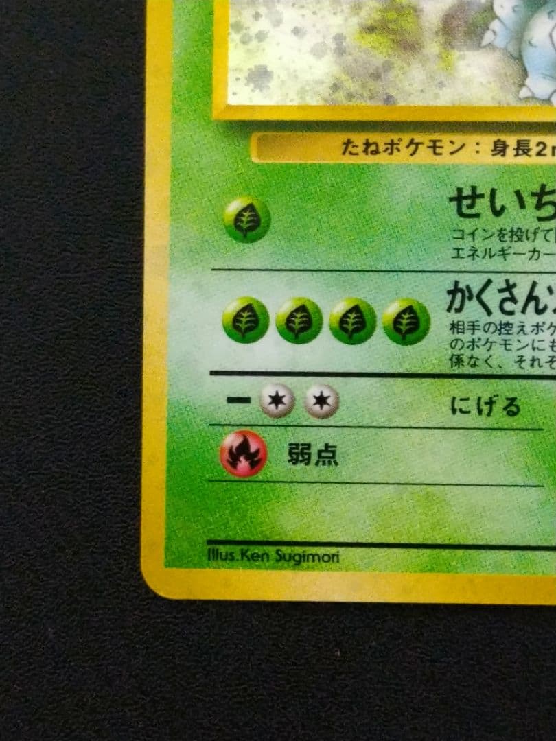 旧裏　ポケモンカード　エリカのフシギバナ LV.45 HP90　渦巻きホロ