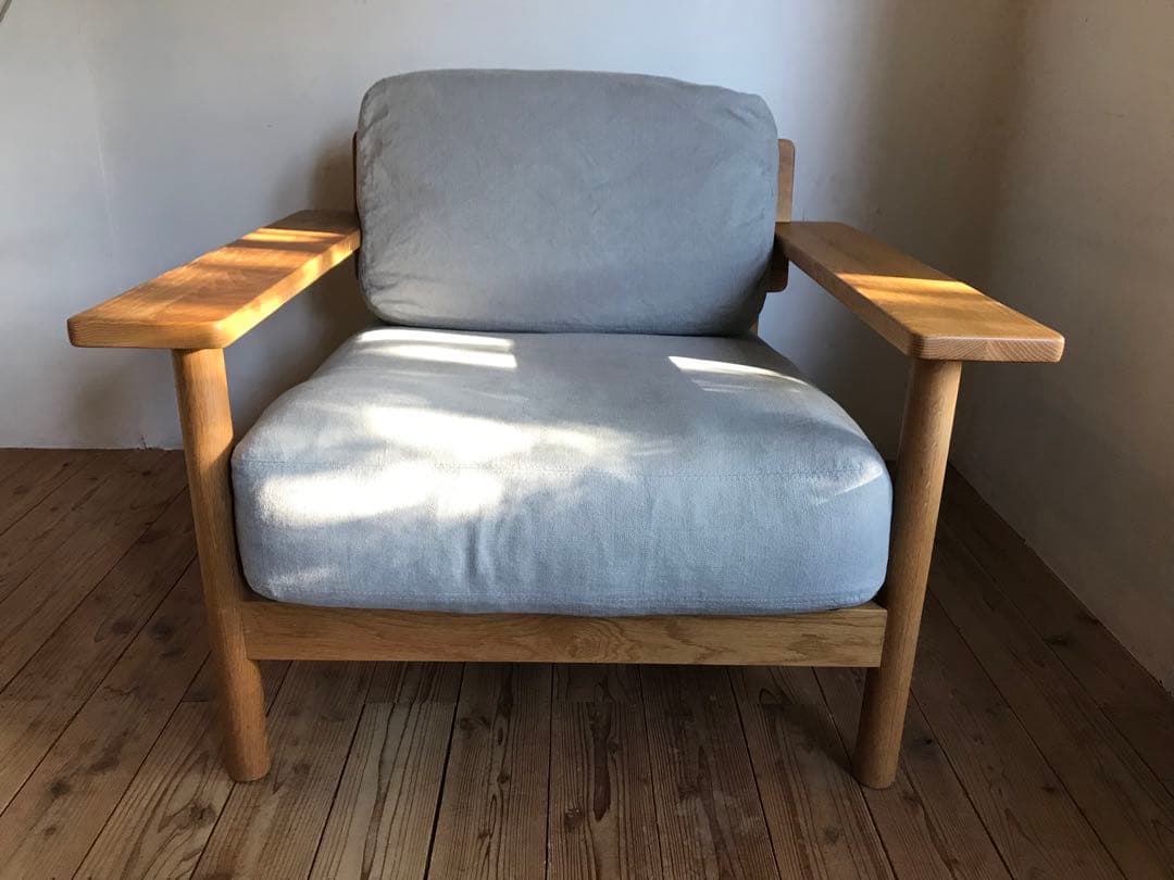 IDEEイデーDIMACHEディモンシュ一人掛けソファー①替えカバー付きピンク