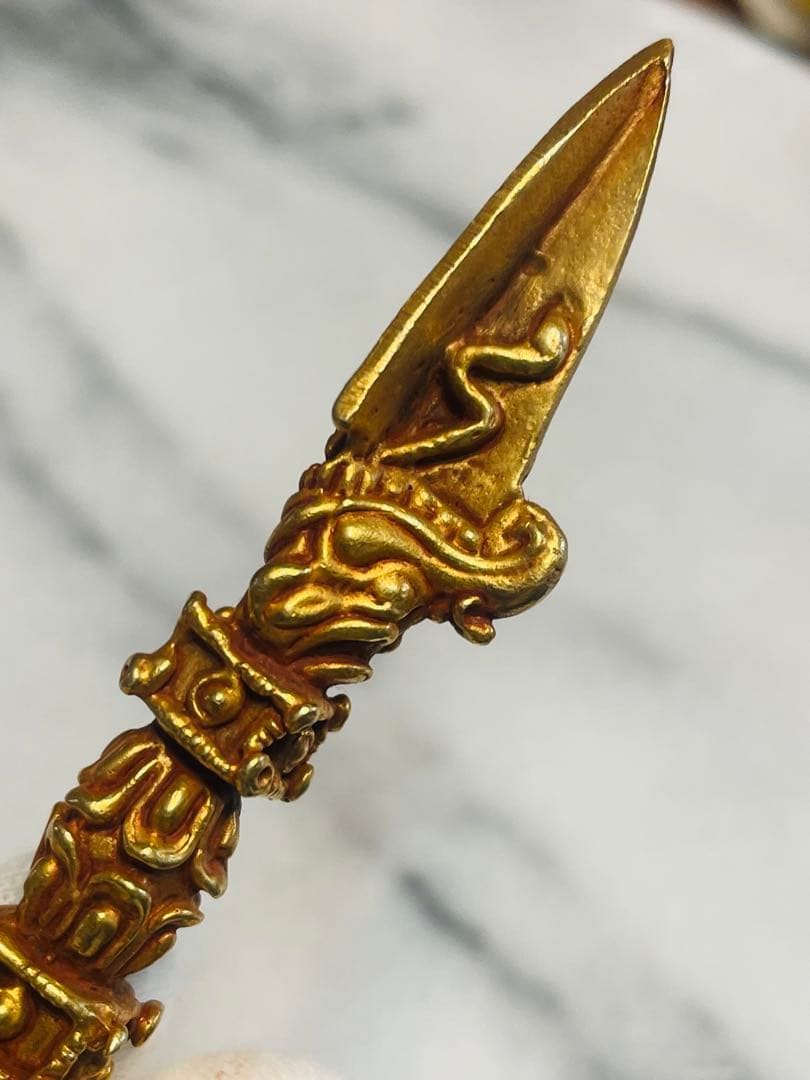 チベット密教 新品 プルパ 10㎝ 憤怒神 守護神 龍 655